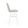 Стул на металлокаркасе Дани молочный велюр velutto 67, белый