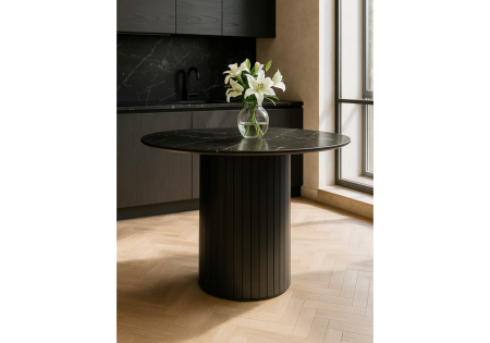 Керамический стол Гравент 90 черный мрамор shakespeare black, черный