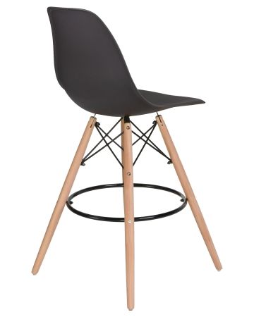 Стул барный DSW BAR ножки светлый бук темно-серый GR-04