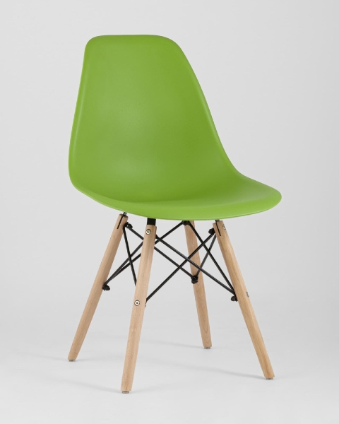 Стул Eames Style DSW зеленый (разборный каркас)