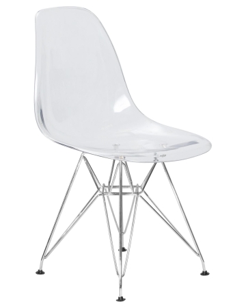 Набор 4 шт Стул обеденный DSR CASPER, ножки хром прозрачный