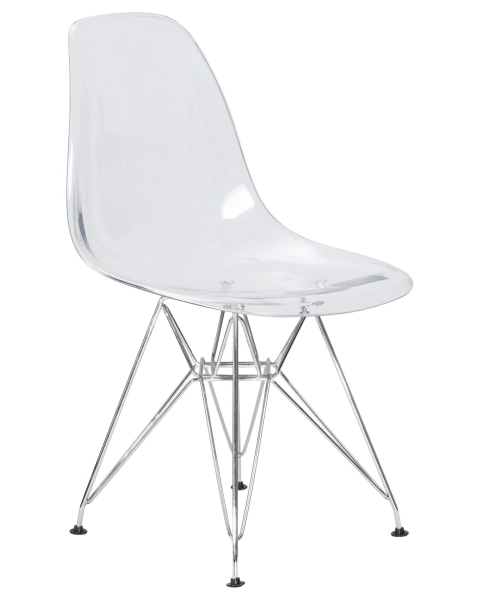Набор 4 шт Стул обеденный DSR CASPER, ножки хром прозрачный