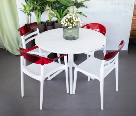 Стол пластиковый Siesta Contract Sky Table Ø105 белый