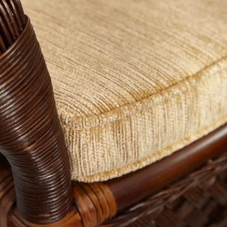 Комплект обеденный "ANDREA GRAND" (стол со стеклом + 6 кресел + подушки)