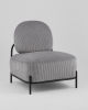 Кресло Стоун велюр рельефный светло-серый
