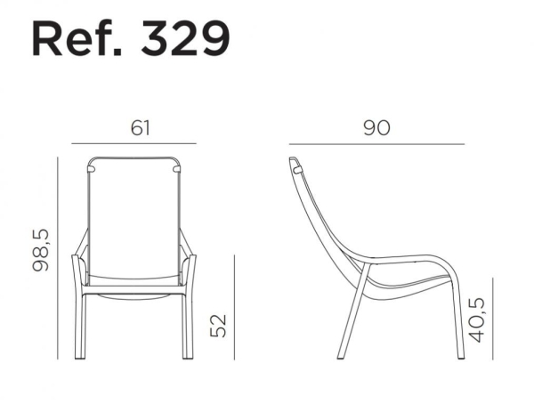 Кресло пластиковое Net Lounge горчичный