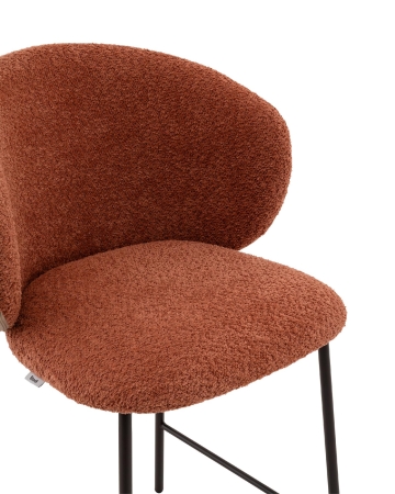 Стул полубарный Блейз букле терракотовый