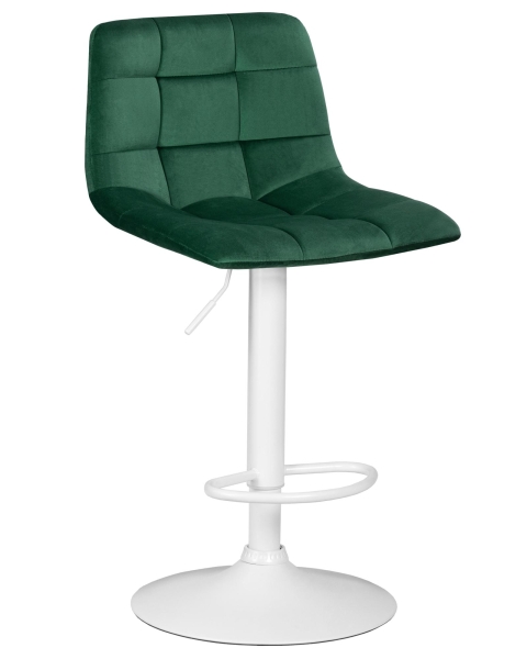 Набор 2 шт Стул барный TAILOR WHITE, зеленый велюр (MJ9-88)