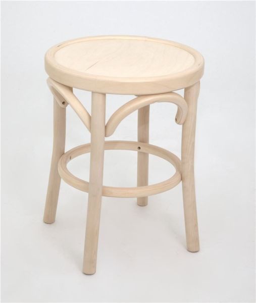 Деревянный табурет Венский беленый дуб с твердым сиденьем