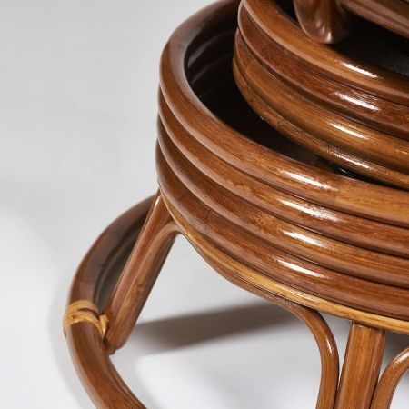 Кресло-качалка "PAPASAN" w 23 и 01 B с подушкой, орех, ткань коричневый, 3М7-147