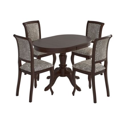 Стол "Капелла-2" темный орех, шпон дуб тип 2