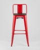 Стул барный TOLIX WOOD со спинкой красный глянцевый