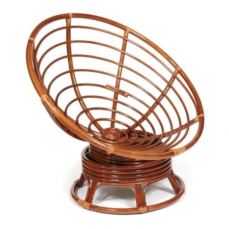 Кресло-качалка "PAPASAN" w 23 и 01 B с подушкой, орех, экошерсть коричневый, 1811-5