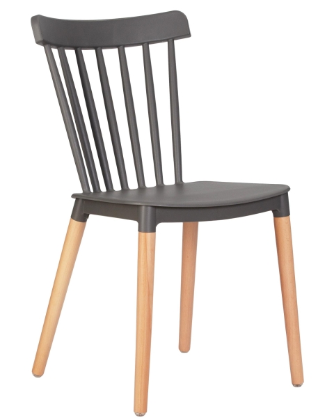 Набор 4 шт Стул обеденный THEO, ножки светлый бук темно-серый (GR-04)
