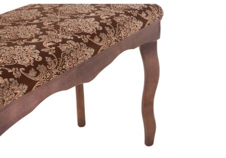 Банкетка Амадео орех с узором на сиденье