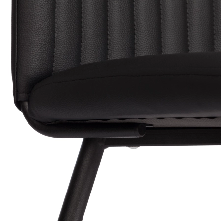 Стул обеденный Monte Carlo черный, экокожа и металл, мягкое сиденье, без подлокотников