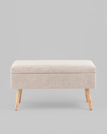 Банкетка Сторми с ящиком бежевый