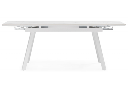 Керамический стол Норман 140(200)х80 белый мрамор alpin white, snow white, белый