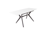 Стол Марко белый и черный, дерево, прямоугольная столешница, раскладной