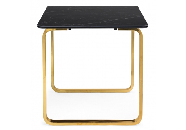Керамический стол Селена 4 160х90 черный мрамор, золото