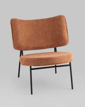 Кресло District Lounge букле терракотовый