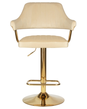 Стул барный CHARLY золотой, бежевый велюр MJ9-10