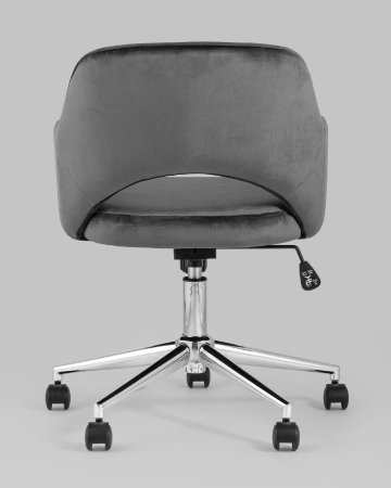 Кресло компьютерное Кларк велюр серый