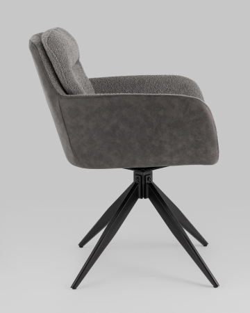 Стул обеденный Waldo серый с серой экокожей