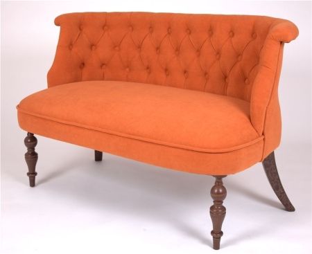 Диван Бархат темный тон, G08 - морковный