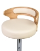 Набор 2 шт Стул барный FRED, натуральное дерево, кремовый