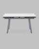 Стол Тайл 140-200/85/75 столешница Snow white подстолье металл серый