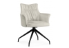 Стул на металлокаркасе Kaser 360 крутящийся слоновая кость, черный