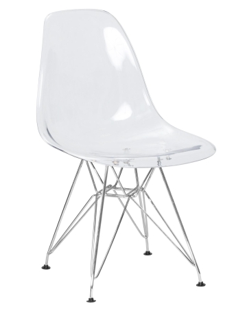 Набор 4 шт Стул обеденный DSR CASPER, ножки хром прозрачный