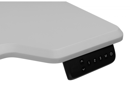 Компьютерный стол Маркос 120х75 светло-серый, черный