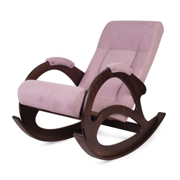 Кресло-качалка К-5 темный тон, 08 - розовый