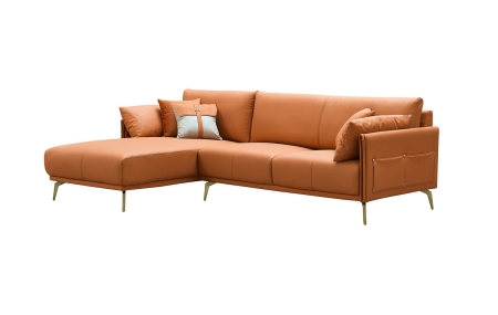 Диван CALIFORNIA NAPPA SF002 коричневый, угол левый