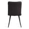 Стул обеденный Bari черный, экокожа и металл, мягкое сиденье, без подлокотников