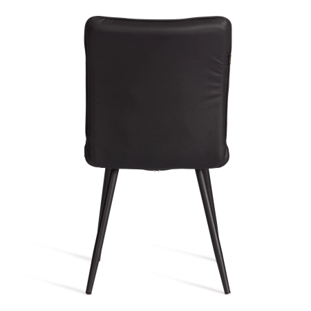 Стул обеденный Bari черный, экокожа и металл, мягкое сиденье, без подлокотников