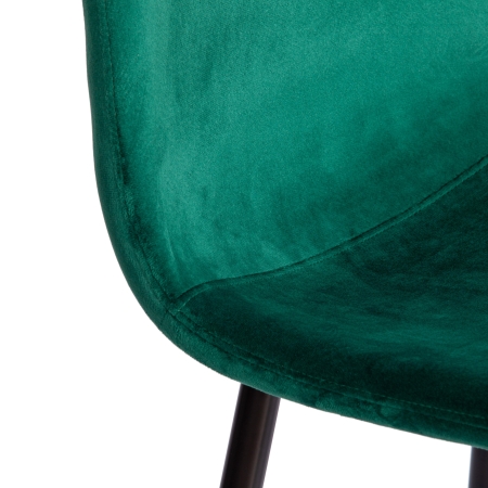 Стул BREEZE (mod. 4724) вельвет и металл, 44х53х87 см, изумрудный и черный