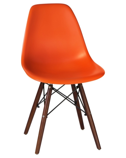 Стул обеденный LMZL-PP623 ножки темный бук сиденья оранжевый