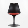 Стул Tulip style черный с красной подушкой