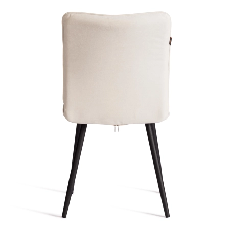 Стул обеденный Bari белый и серый, ткань и металл, мягкое сиденье, без подлокотников