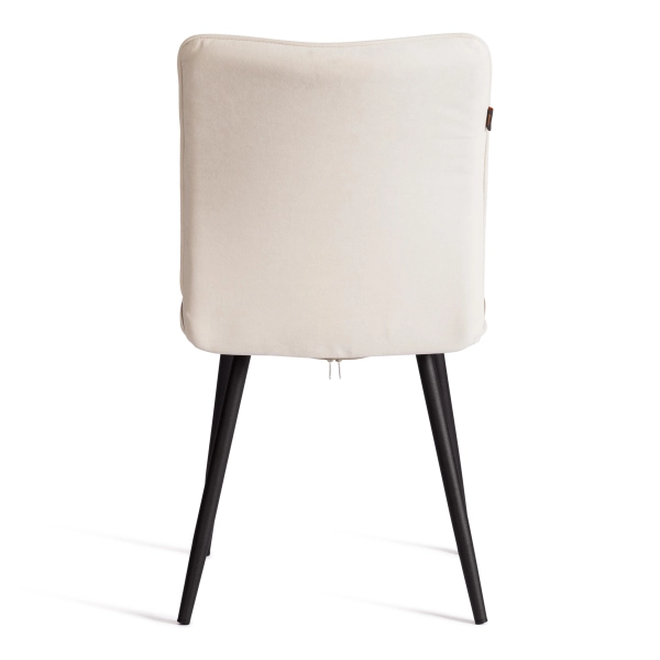 Стул обеденный Bari белый и серый, ткань и металл, мягкое сиденье, без подлокотников