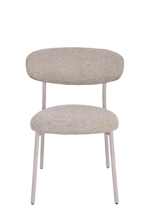 Стул обеденный Ayla бежево-зеленый кремовые ножки