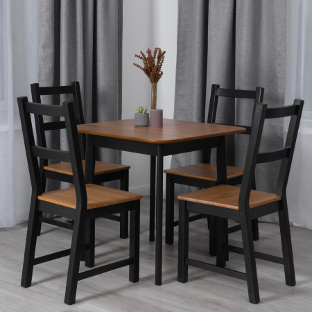 Стол Соната Люкс 75х75х75 см черные ножки