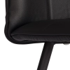 Стул обеденный Bari черный, экокожа и металл, мягкое сиденье, без подлокотников
