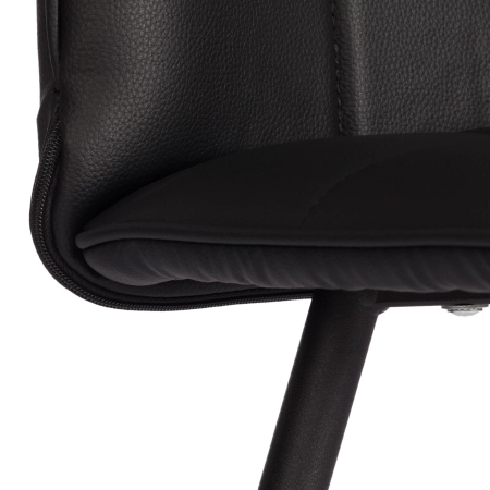 Стул обеденный Bari черный, экокожа и металл, мягкое сиденье, без подлокотников