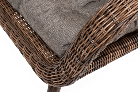 "Толедо" кресло плетеное с подушками, коричневый