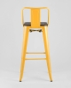 Стул барный TOLIX WOOD со спинкой желтый