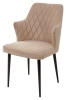 Стул HERMAN бежевый #5 велюр, черный каркас
